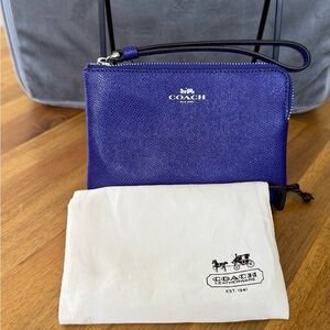 Coach Purple Leather Wristlet